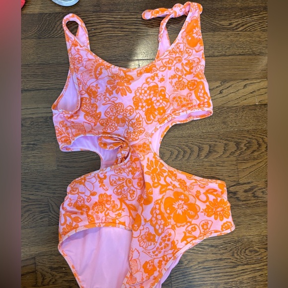 SANDRO Cutout printed terry swimsuit US 10 - Picture 5 of 9